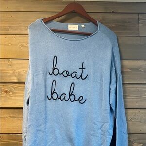 Blue Boat Babe Women's Sweater